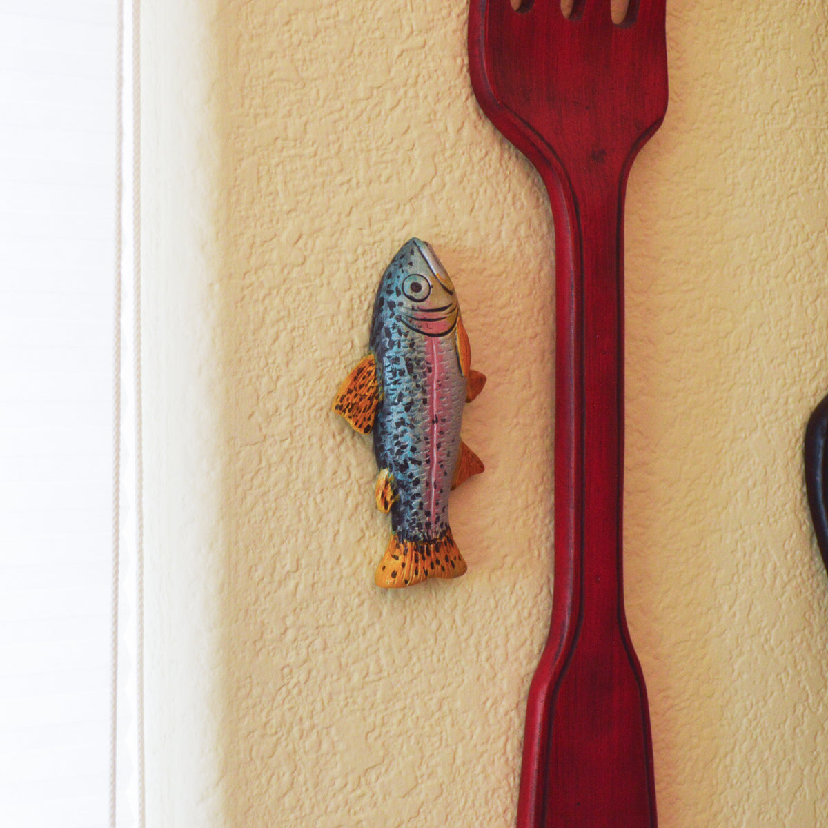 Handmade Rainbow Trout Wall Art Seafood Kitchen Wall Decor
