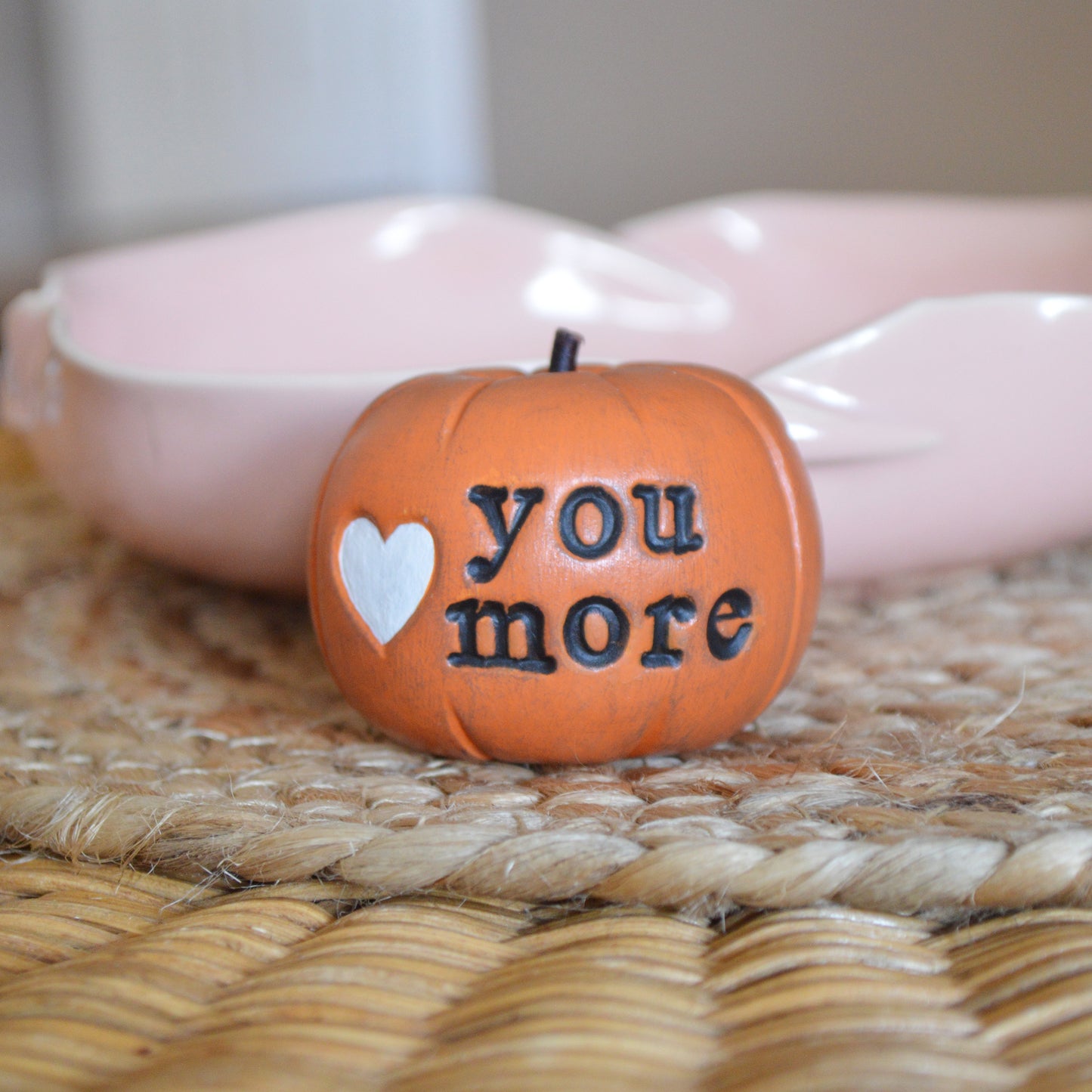 Orange Love You More Clay Pumpkin