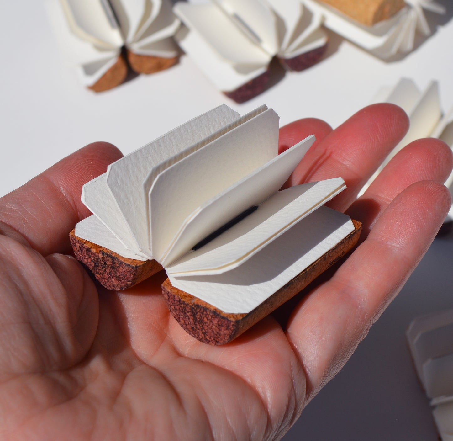 Wine Cork Book / tiny book made from a real wine cork blank book