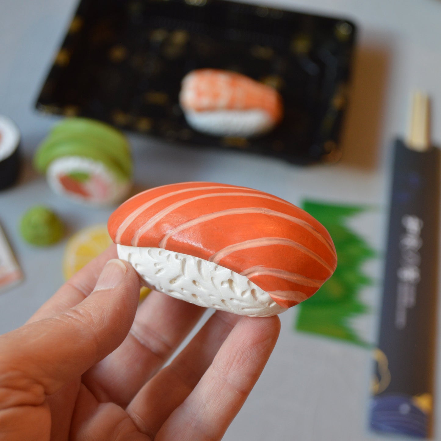 Realistic Clay Sushi Foodie Art