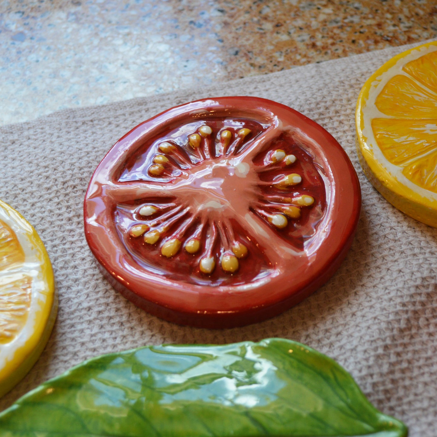 Handmade Tomato Spoon Rest Italian Kitchen Decor