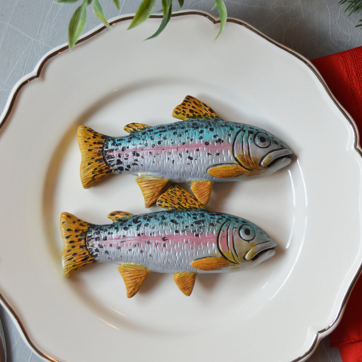 Handmade Rainbow Trout Wall Art Seafood Kitchen Wall Decor