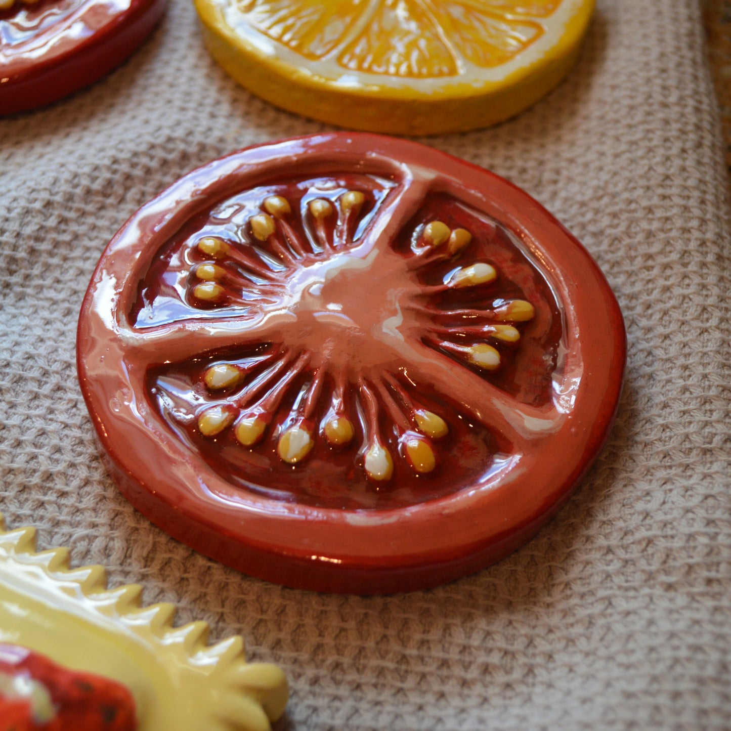 Handmade Tomato Spoon Rest Italian Kitchen Decor
