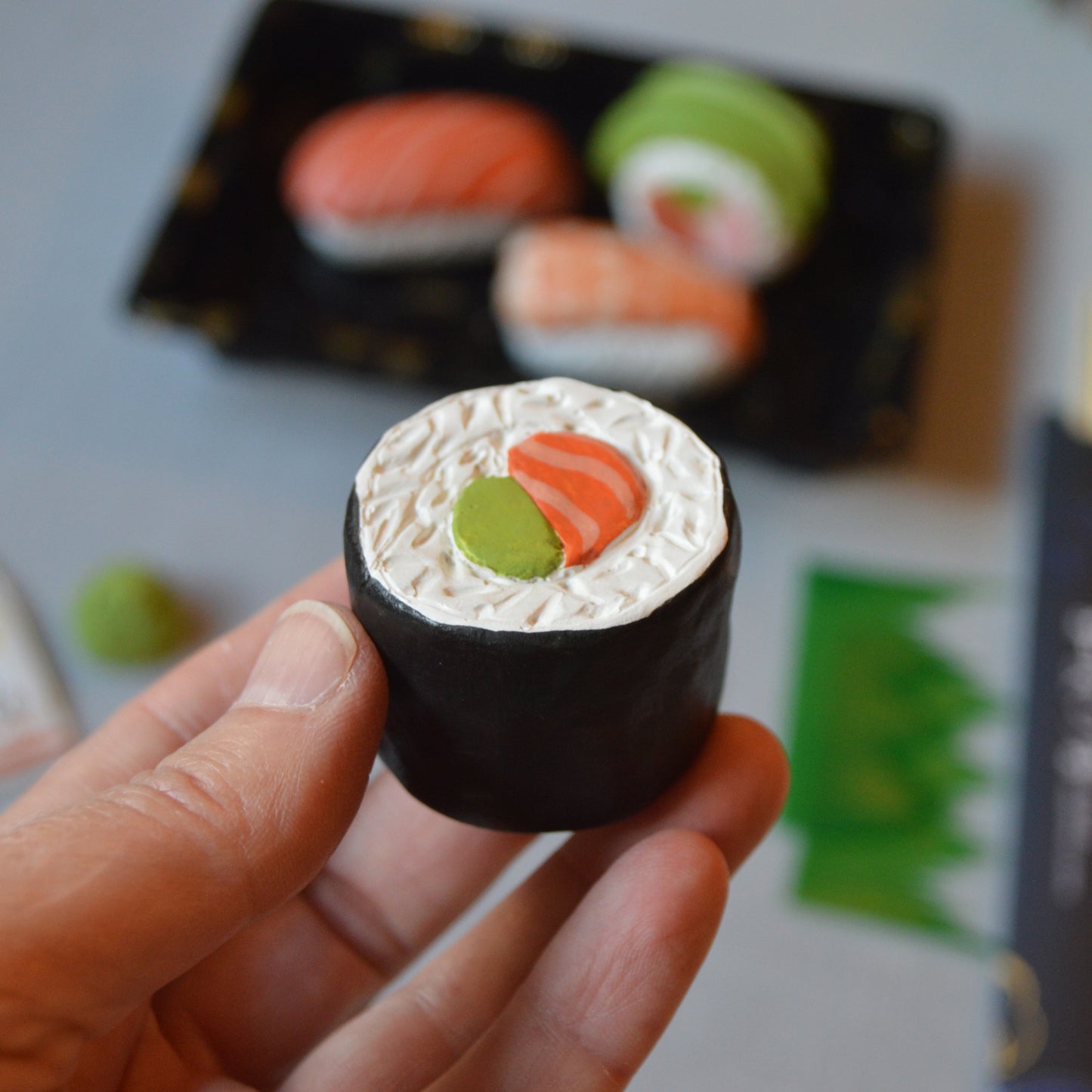 Realistic Clay Sushi Foodie Art