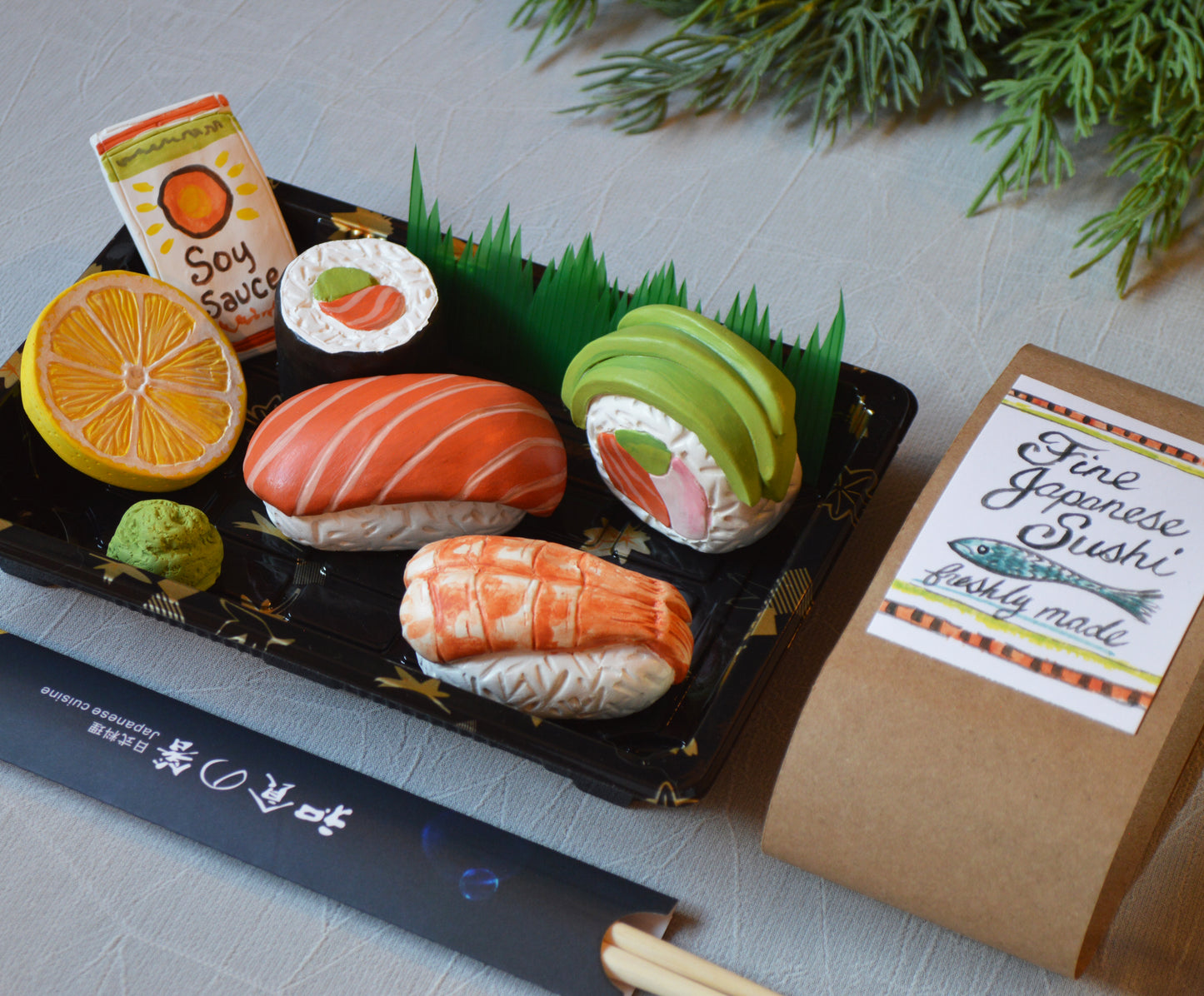 Realistic Clay Sushi Foodie Art