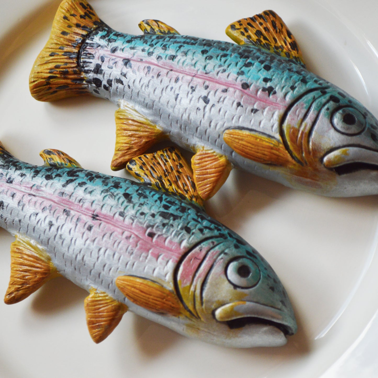 Handmade Rainbow Trout Wall Art Seafood Kitchen Wall Decor
