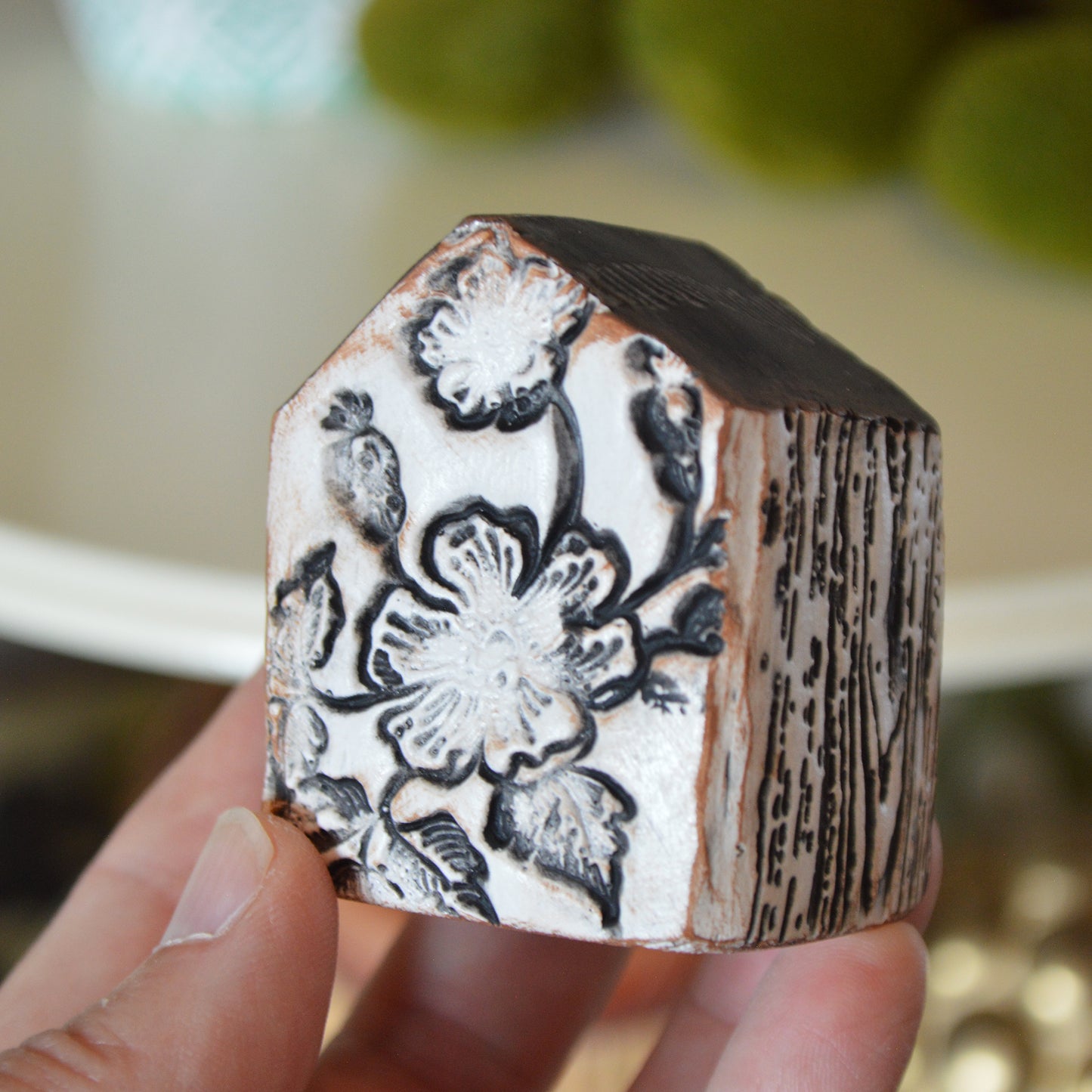 Modern Clay Mini House Figurine Decor