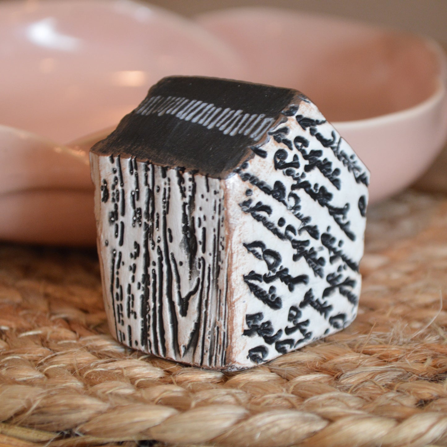 Modern Clay Mini House Figurine Decor