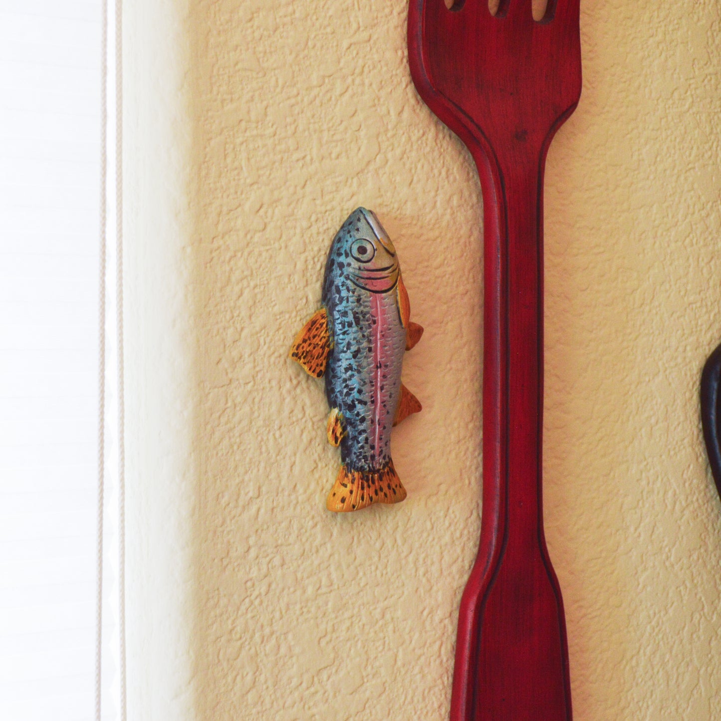 Handmade Rainbow Trout Wall Art Seafood Kitchen Wall Decor