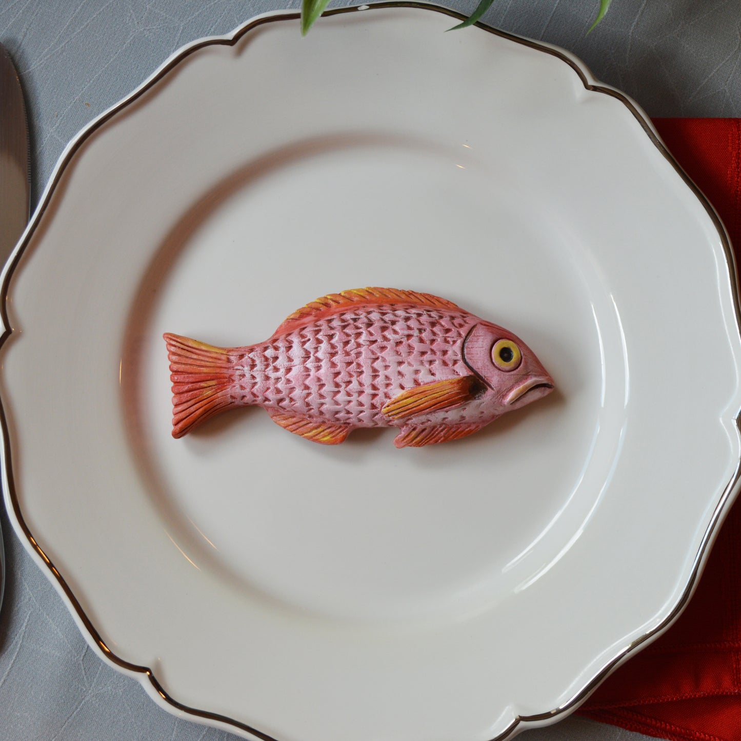 Fish Wall Art Handmade Red Snapper Kitchen Wall Decor