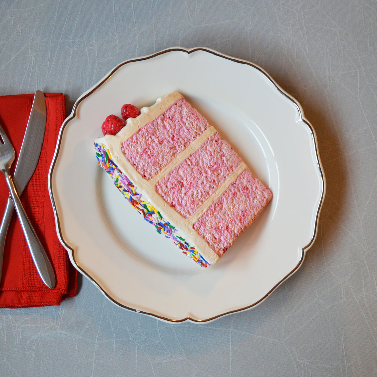 Pink Birthday Cake Faux Food Wall Art