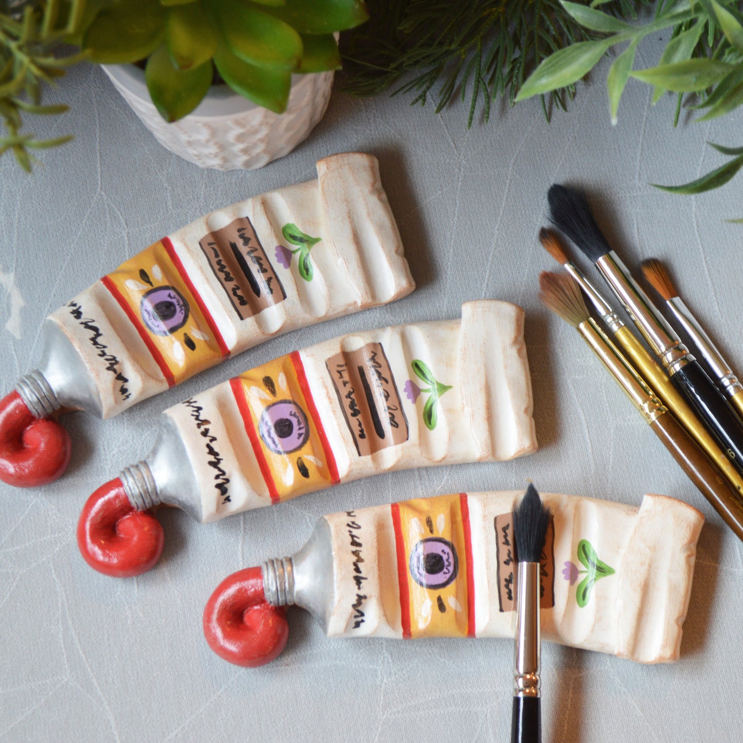Paint Tube Brush Rest