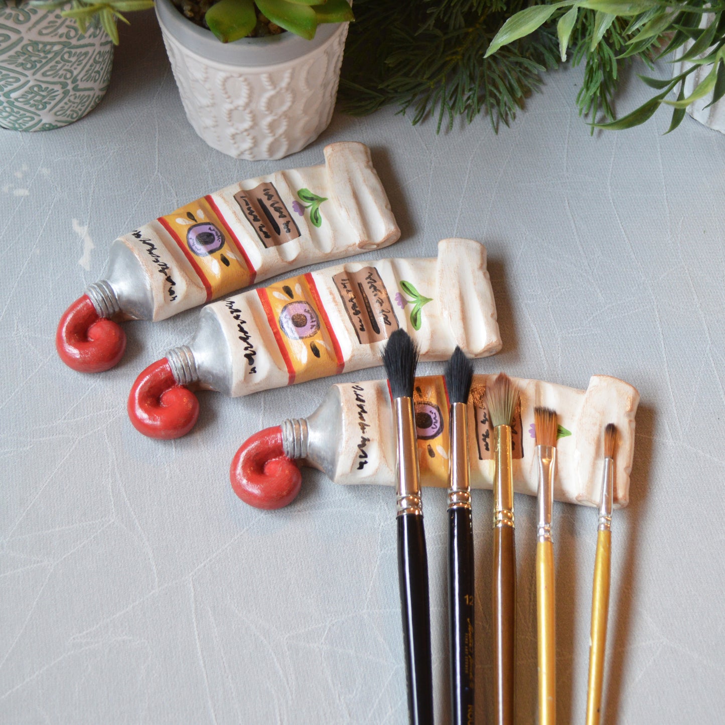 Paint Tube Brush Rest