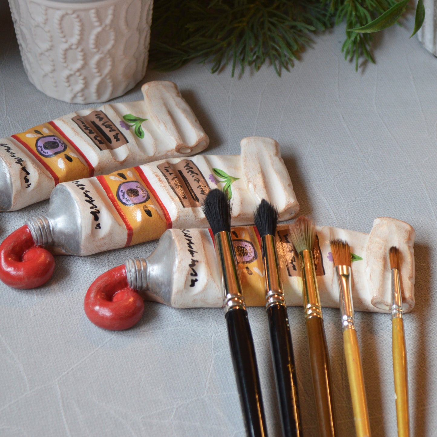 Paint Tube Brush Rest
