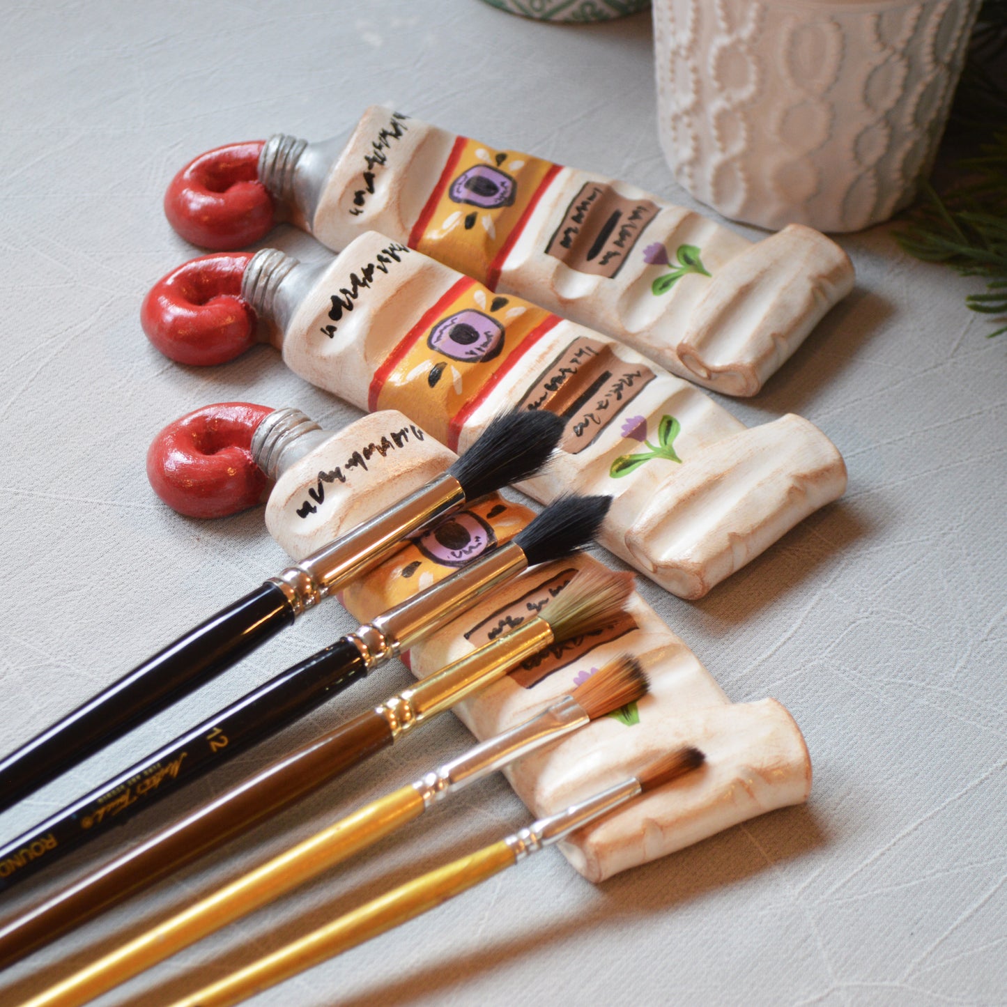 Paint Tube Brush Rest