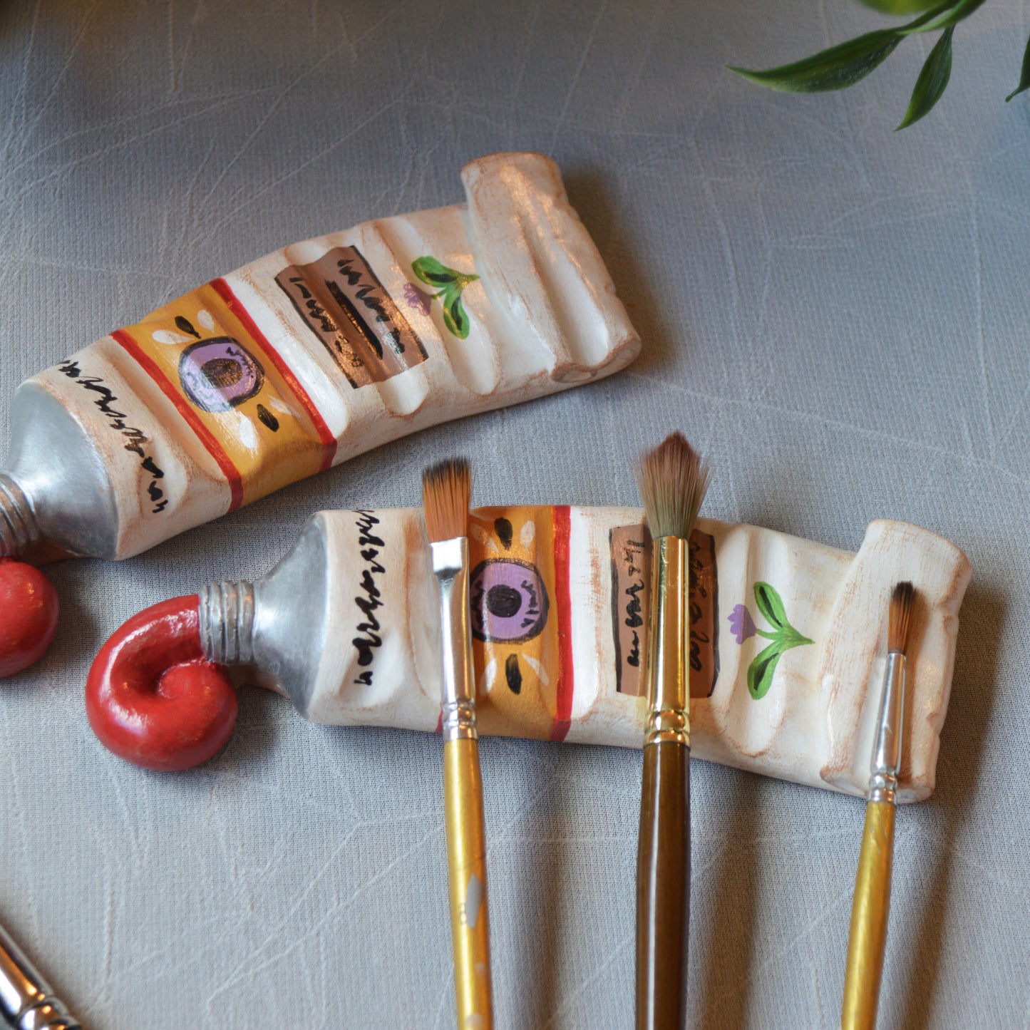 Paint Tube Brush Rest