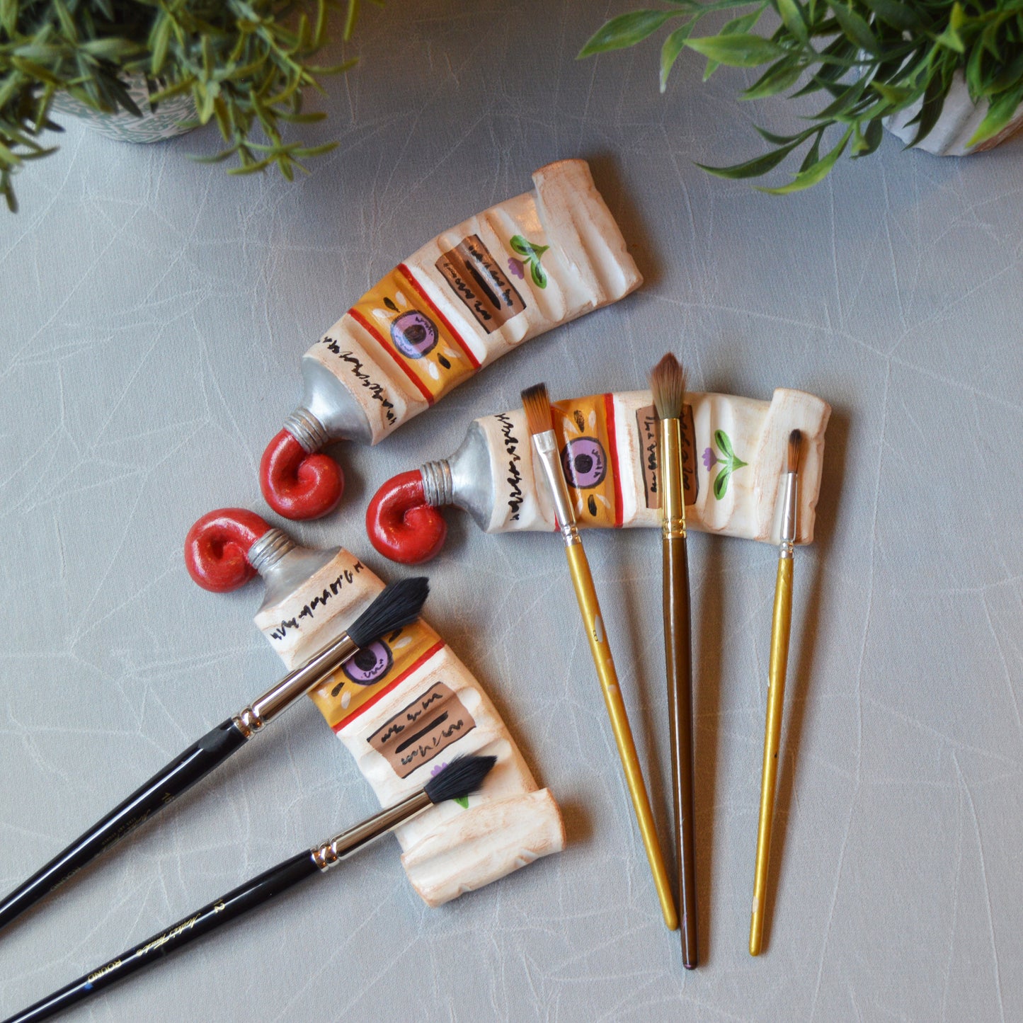 Paint Tube Brush Rest