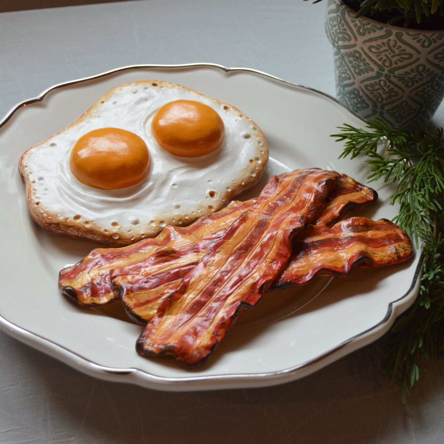 Bacon and Eggs Faux Food Art Wall Art Decor