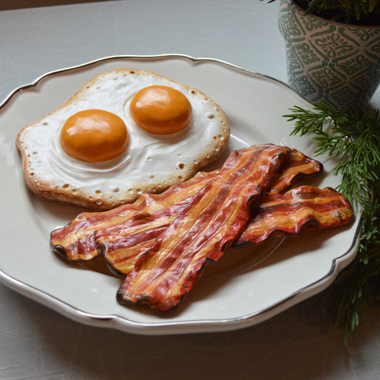 Bacon and Eggs Faux Food Art Wall Art Decor
