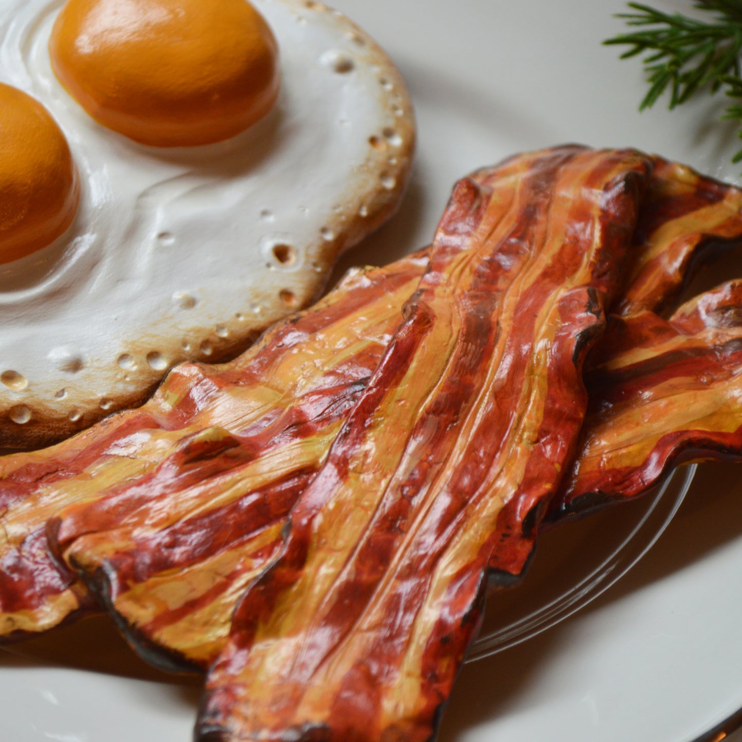 Bacon and Eggs Faux Food Art Wall Art Decor