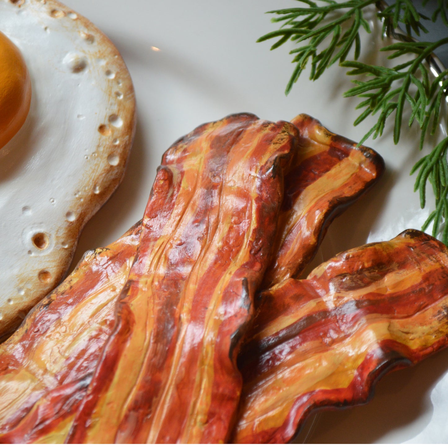Bacon and Eggs Faux Food Art Wall Art Decor