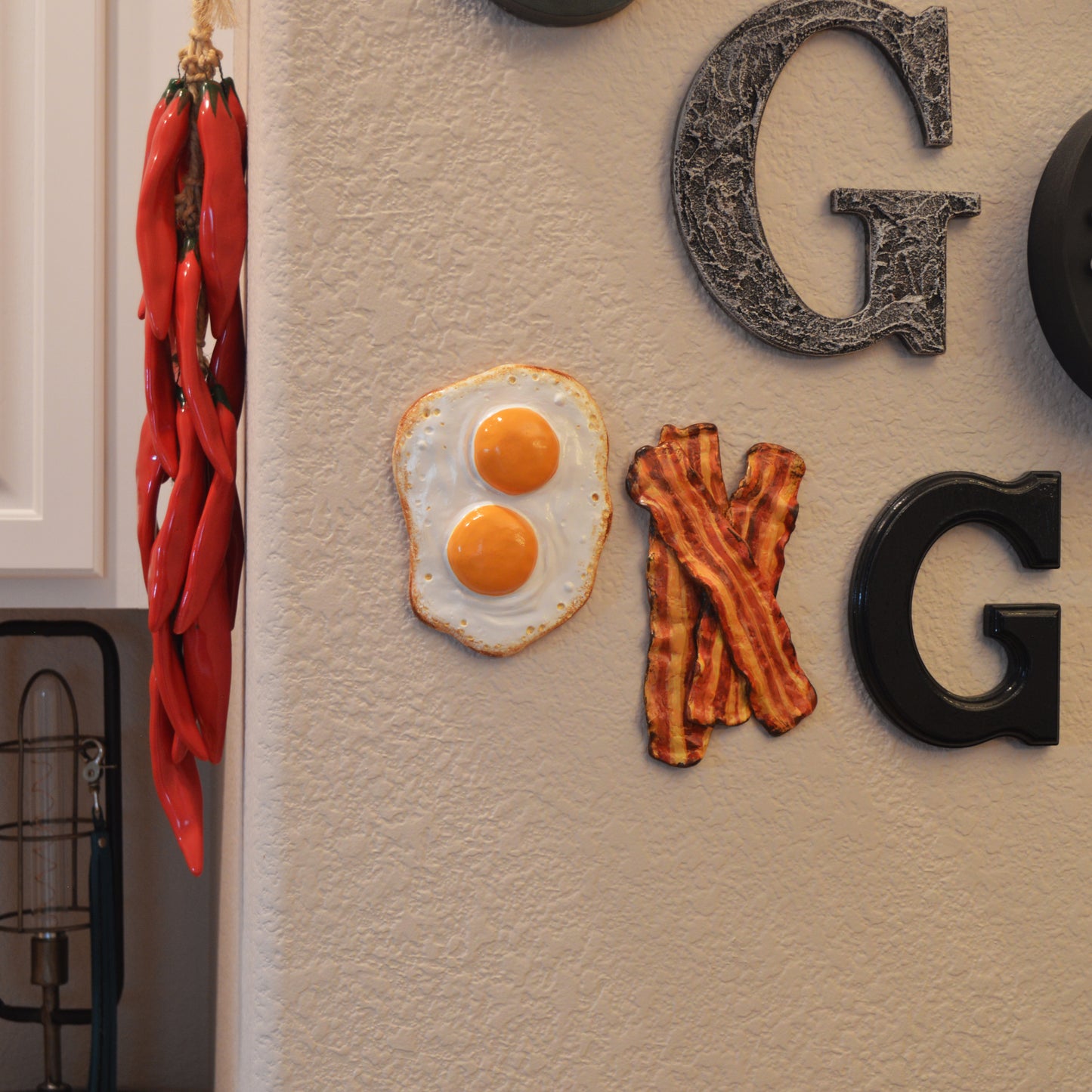 Bacon and Eggs Faux Food Art Wall Art Decor