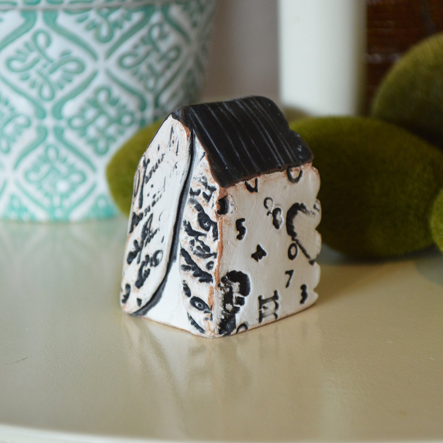 Mini B + W Clay House Architectural Sculpture