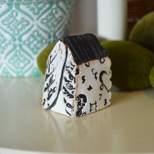 Mini B + W Clay House Architectural Sculpture