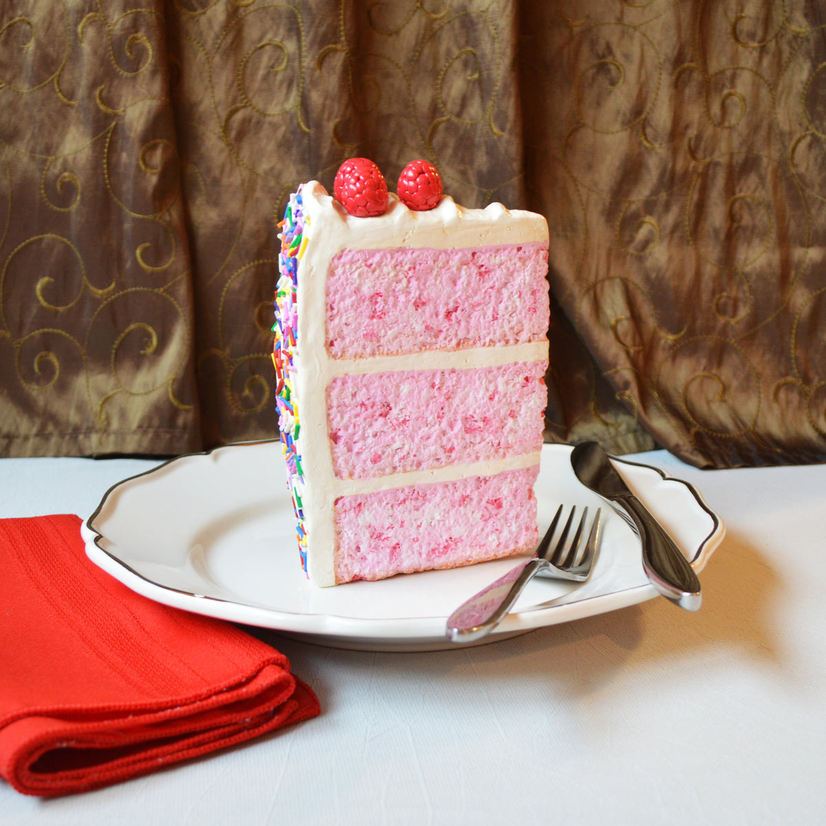 Pink Birthday Cake Faux Food Wall Art