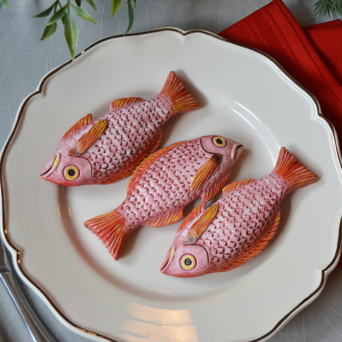 Fish Wall Art Handmade Red Snapper Kitchen Wall Decor