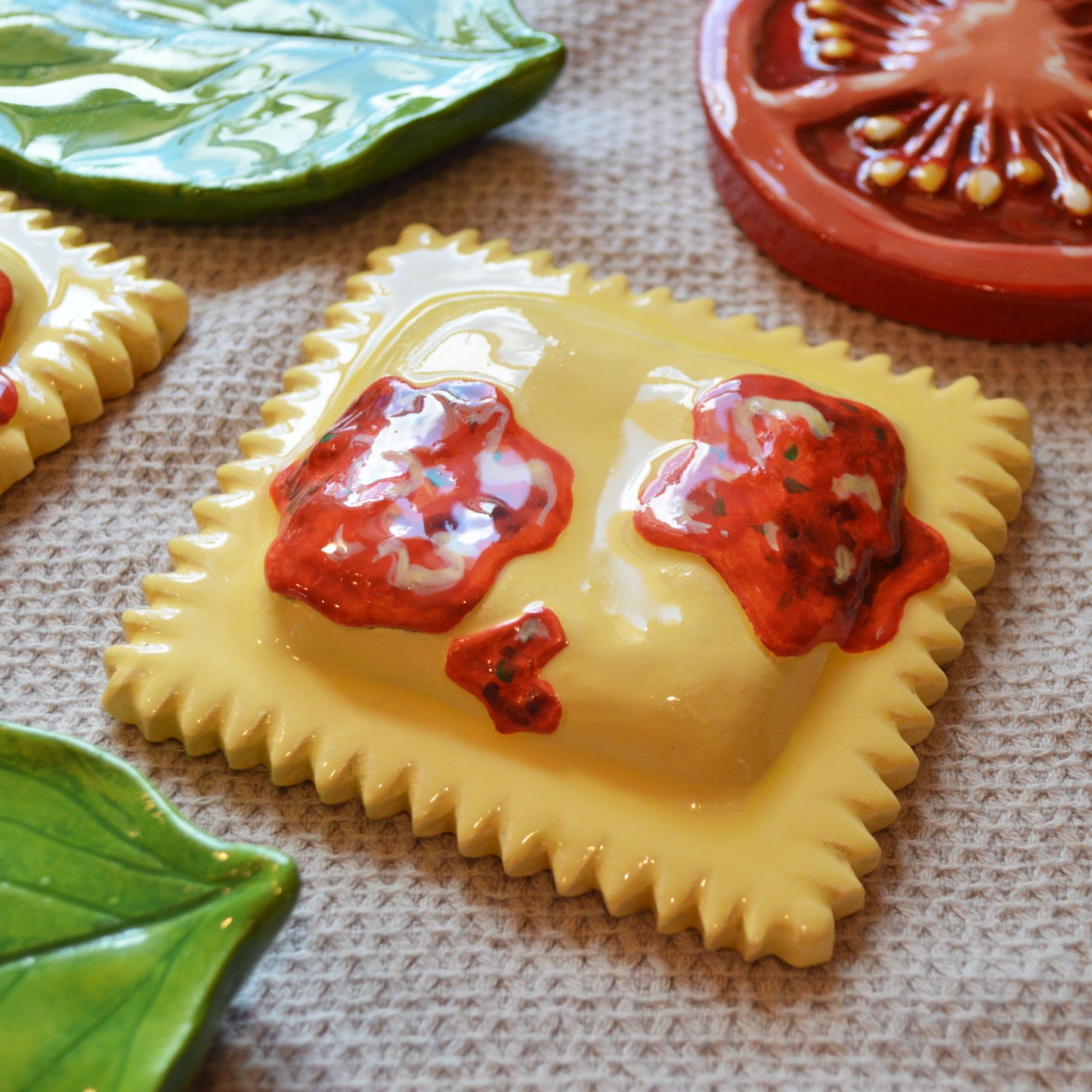 Handmade Ravioli Spoon Rest Italian Kitchen Decor Food Lover Gift for the Cook