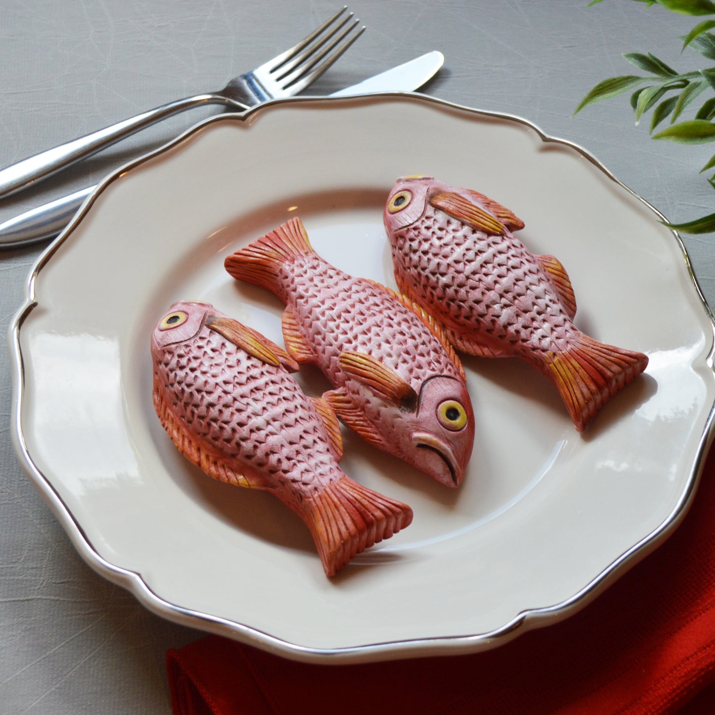 Fish Wall Art Handmade Red Snapper Kitchen Wall Decor