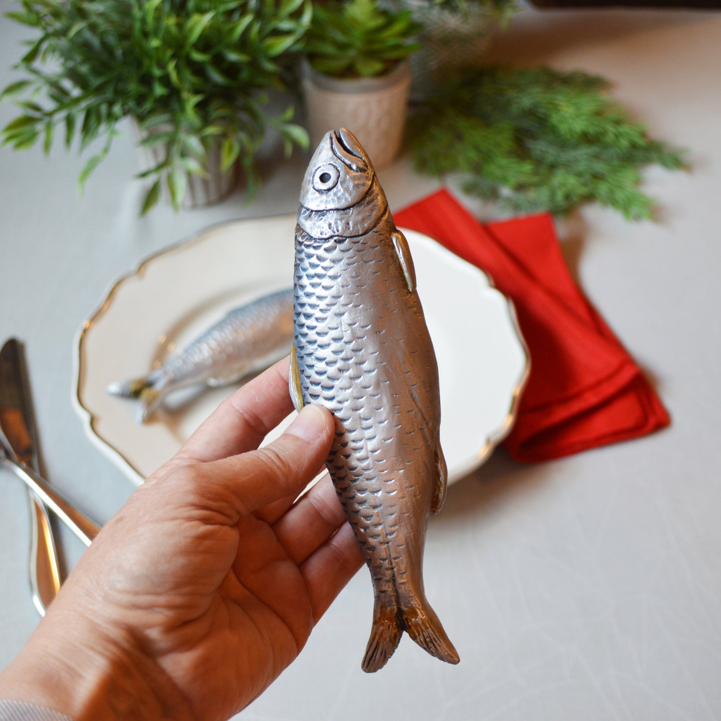 Handmade Fish Wall Art Sardine Seafood Home Decor
