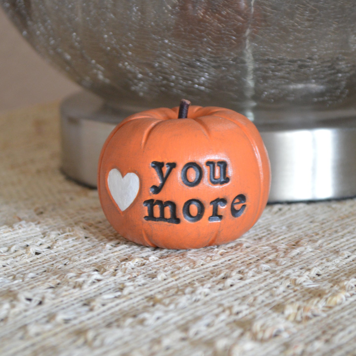 Orange Love You More Clay Pumpkin