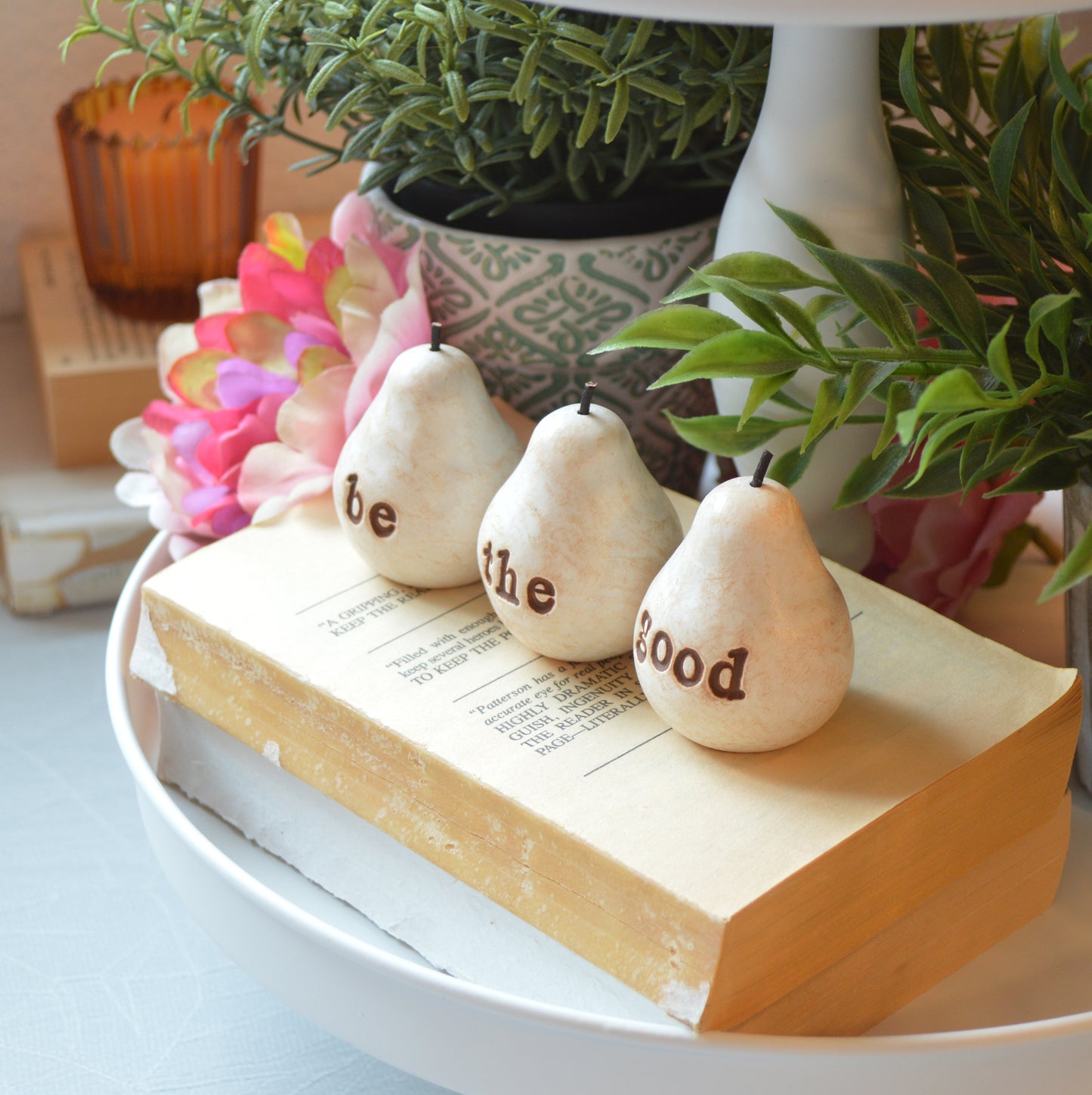 Rustic white be the good pears / FREE SHIPPING