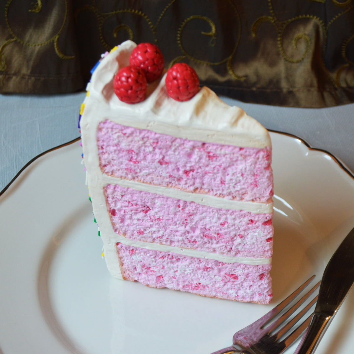 Pink Birthday Cake Faux Food Wall Art