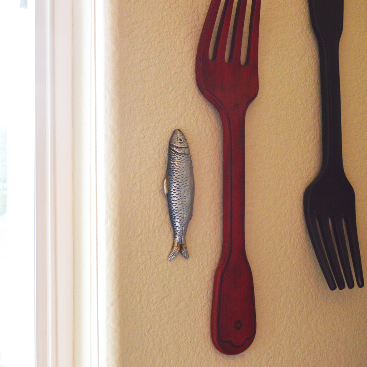 Handmade Fish Wall Art Sardine Seafood Home Decor