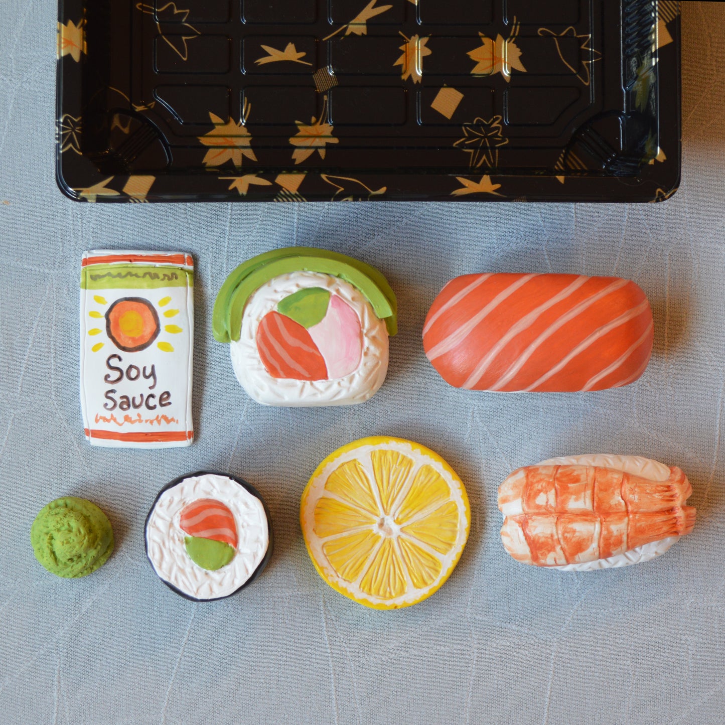 Realistic Clay Sushi Foodie Art