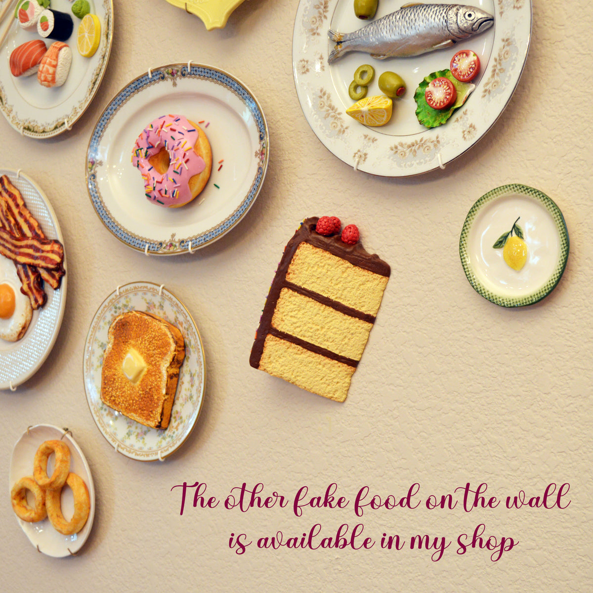 Yellow Cake Chocolate Frosting Kitchen Wall Decor