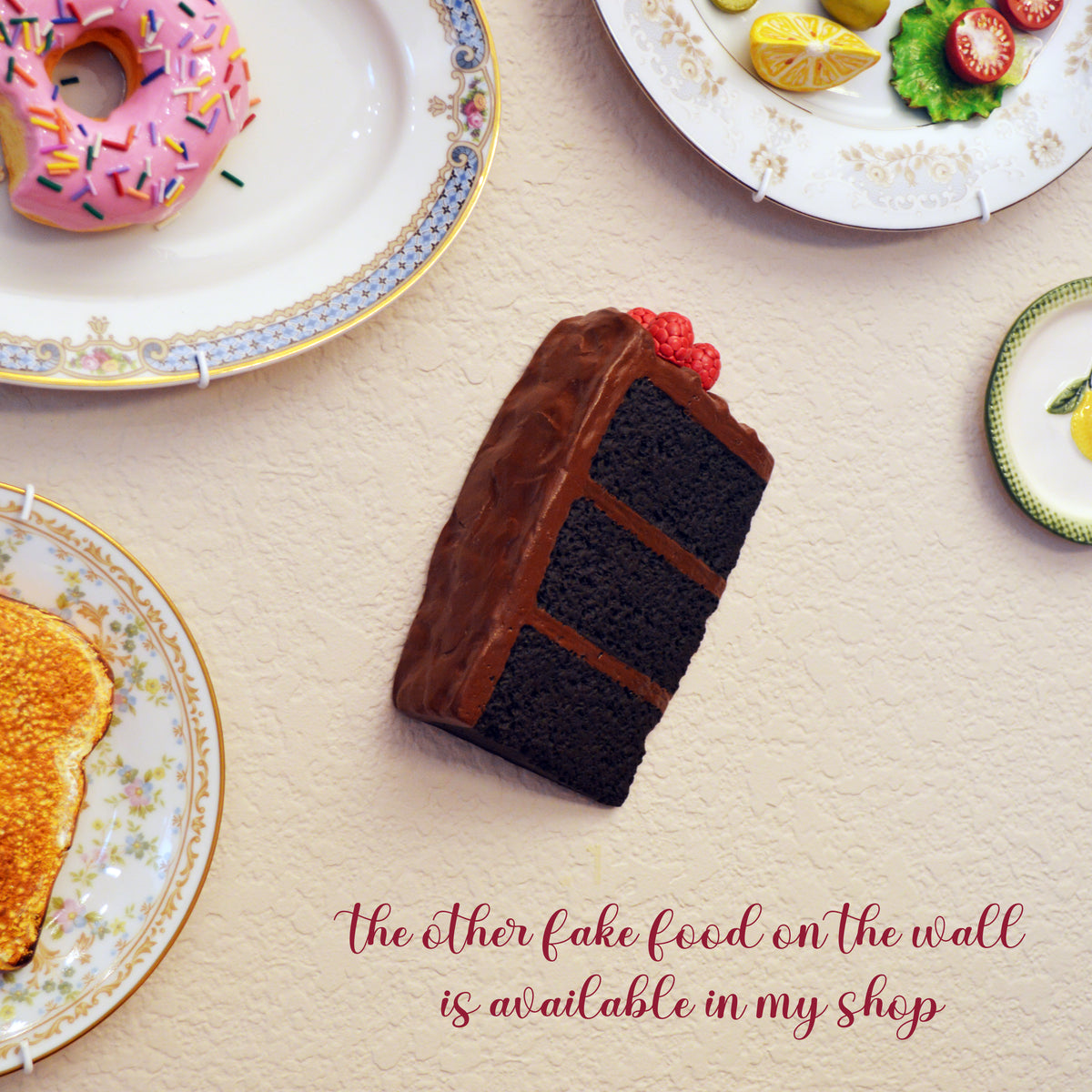 Death by Chocolate Cake Kitchen Wall Decor