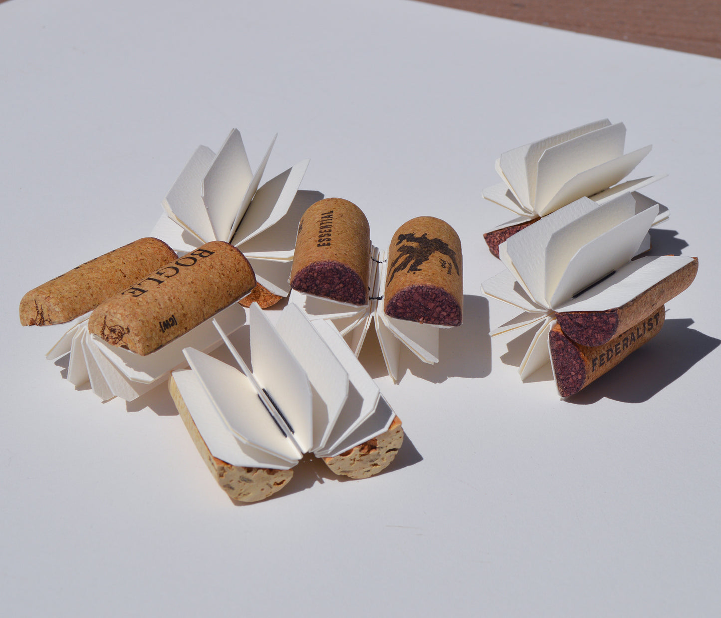 Wine Cork Book / tiny book made from a real wine cork blank book