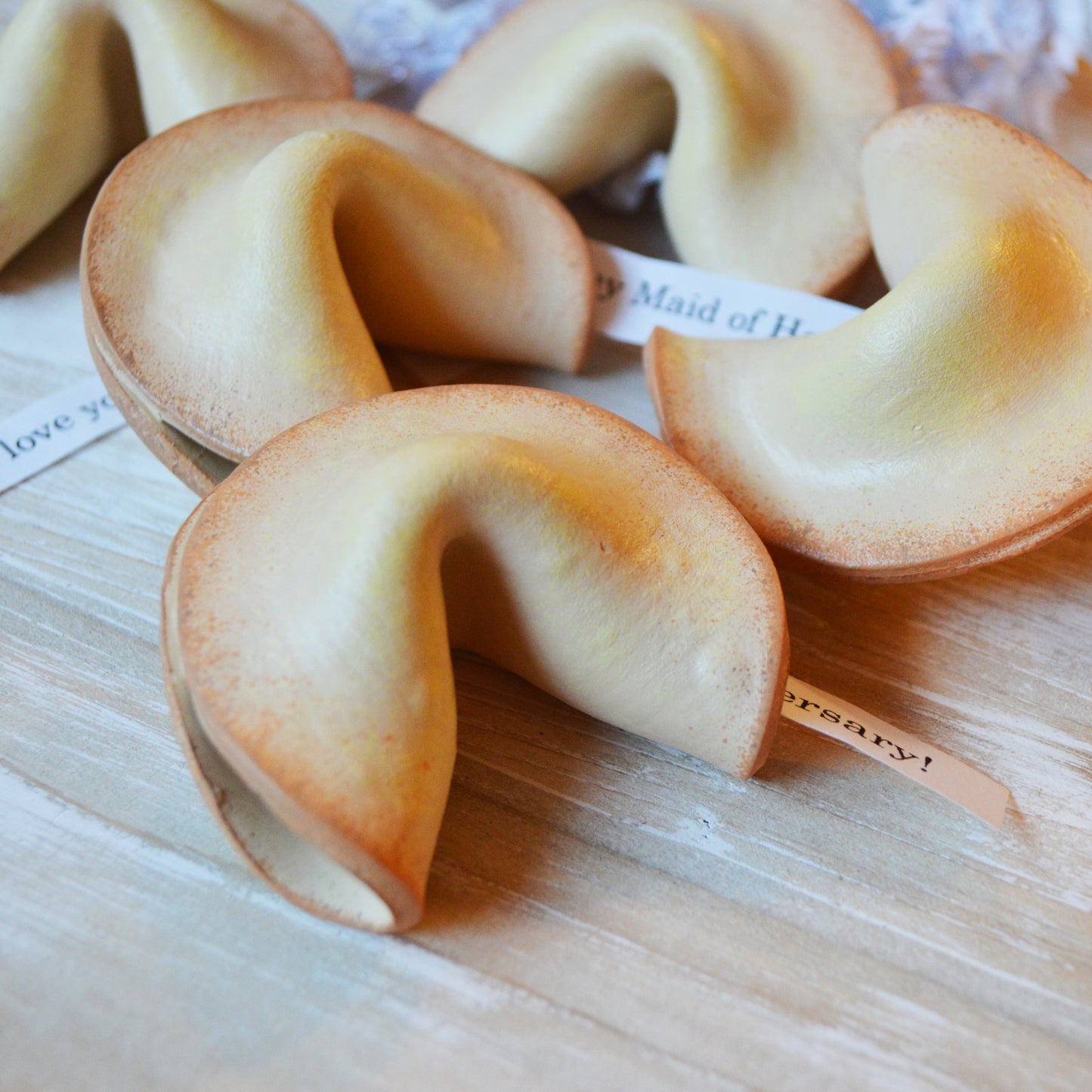 Personalized Clay Fortune Cookie Custom Text Message