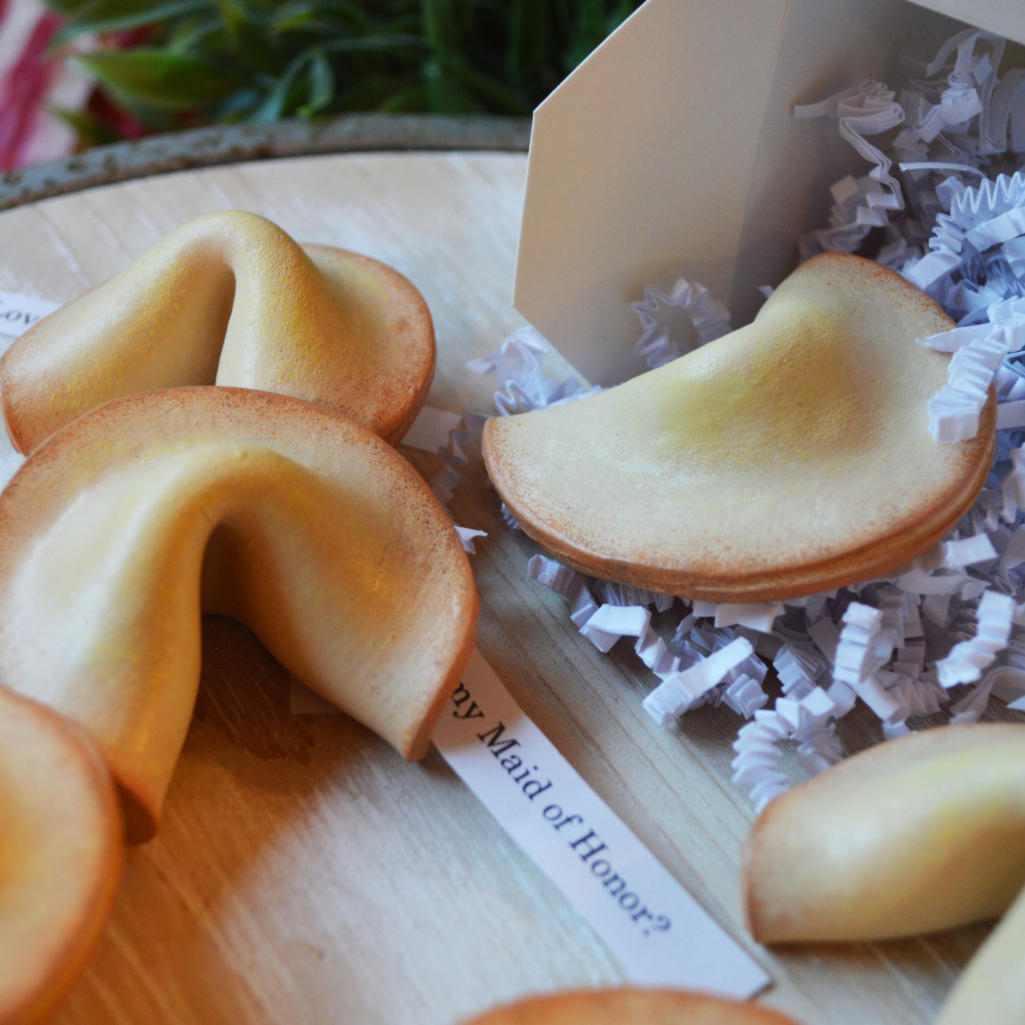 Personalized Clay Fortune Cookie Custom Text Message