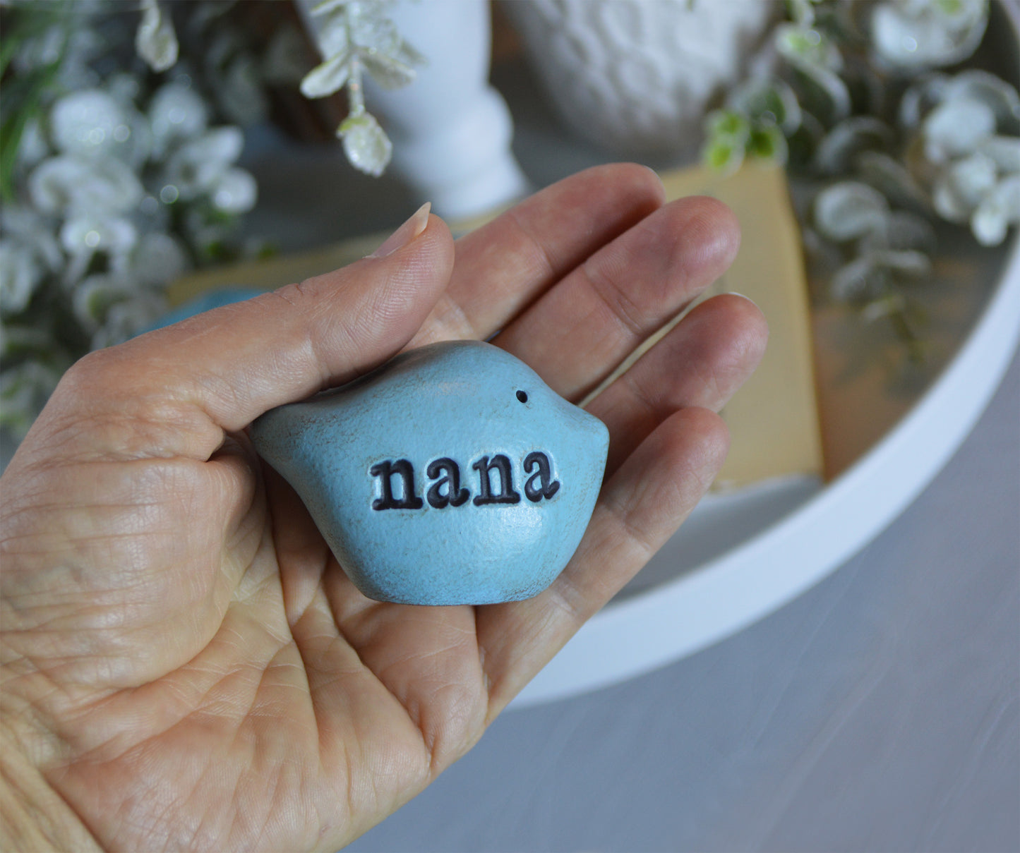 Gift for nana / 3 blue love you nana birds / FREE SHIPPING