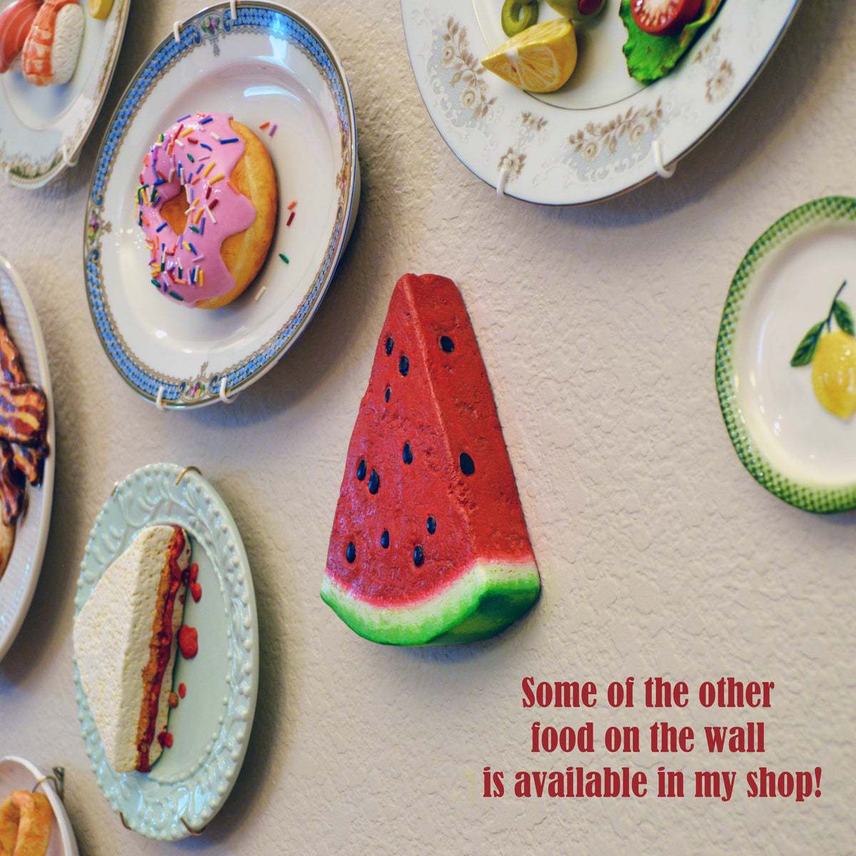 Watermelon Wall Sculpture Food Art Kitchen Decor