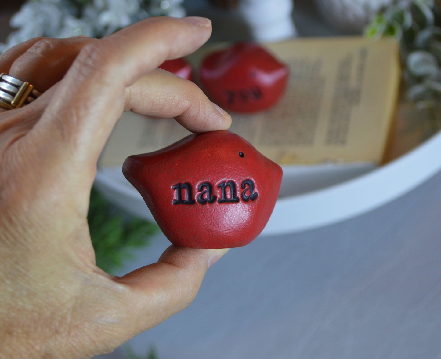 Gift for nana / 3 red love you nana birds / FREE SHIPPING