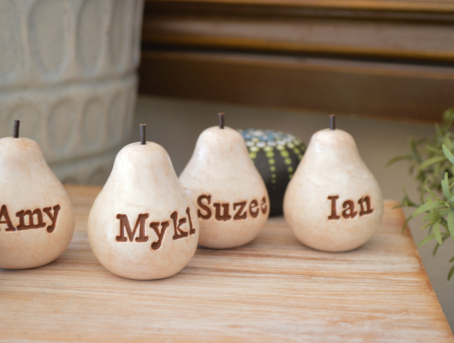 Custom words vintage white pears / Any words you want / Bespoke text gift / FREE SHIPPING